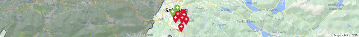 Map view for Pharmacies emergency services nearby Elsbethen (Salzburg-Umgebung, Salzburg)